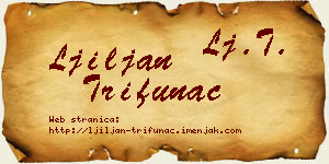Ljiljan Trifunac vizit kartica
